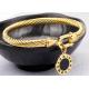 18k gold digital Roman tag jewelry bracelet Stainless Steel bracelet Female titanium steel plating Wire Rope accessorie