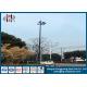 SS400 Octagonal Anti Rust Flood Light Poles With Inner Climbing Ladder For Residential Area Lighting