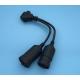OBD2 OBDII Female to Deutsch 6 Pin J1708 Female and 9 Pin J1939 Female Splitter Y Cable
