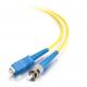 ST To SC Simplex Fiber Optic Patch Cord 9 / 125 μM In Yellow PVC Jacket