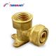 Chrome Plated Brass Pex Compression Fittings ISO 14001 Approved For Pex Water Pipe