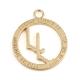 Designer Handbag Logo Personalize Gold Metal Tag with Customized Size Round Hanging