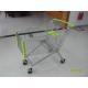 150L Wire Shopping Carts Supermarket Shopping Trolley With Anti - UV Plastic Parts