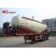 Three Alxe Bulk Cement Tanker Trailer , Long Life Cement Carrier Truck