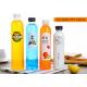 PET Straight Disposable Juice Bottles With Printed Logo 500ml 400ml 350ml 300ml