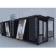Hollow Tempered Glass 20FT Prefab Coffee Shop Shipping Container