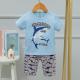 Boys And Girls Children'S Summer Pjs Cartoon Shark 40 Cotton Yarns