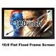 16:9 Ratio 120 Matt White Soft Deluxe Fixed Frame Projection Screen Fit For 3D Cinema