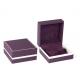 Purple Plastic Jewelry Box Covered Velvet Material For Gift Packaging Custom Logo