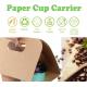 Cardboard paper coffee cup holder carrier,2 pack coffee cup drink paper carriers,Take Out 2 Pack Coffee Cup Drink Carrie