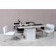 Modern Dining Room Furniture,Stainless Steel/Marble Storage Dining Table