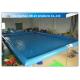 Blue Inflatable Swimming Pool With Platform , Large Inflatable Pool For Adults