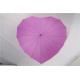 Purple Unique Ladies Windproof Umbrella Heart Shaped 190T Pongee Fabric