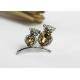 Lady Cute Gift Owl Brooch Pin Opal Crystal Rhinestone Jewelry Accessories