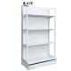 solid practical convenience grocery store white double sided and single display rack supermarket shelf