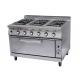 Security Cooking Lines Free Standing Gas Range With 4 / 6 European Burners