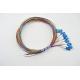 12 Strand Single Mode Fiber Optic Pigtail 0.9mm Tight Buffered Ribbon LC SC FC ST Connector
