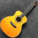 Factory custom yellow 41 full solid OM 42 acoustic guitar with ebony fretboard,Abalone binding and inlay,Wilkinson tune