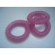 Hand wrist coil spiral stretchable band keychain ring special transparent pink coil holder