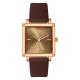 Leather / Mesh Strap Women Quartz Wrist Watch 30M Life Waterproof Square Non Scale Dial