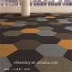 New style plain design nylon hexagon shape honeycomb carpet tile