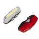 Flashing COB 80LM Usb Rechargeable Rear Bike Lights With Different Colour