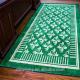 Muslim big size green printed nylon prayer mat
