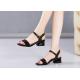 Cow Leather Black Heeled Womens Shoes