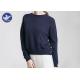 Side Buttons Derection Womens Knit Pullover Sweater Crew Neck Jumper