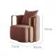 Leather Single Seater Armchair White Accent Apartment Villa Hotel Living Room