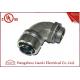 1/2 UL Listed Liquid Tight Malleable Iron Steel Lock Insulated Flexible Connector Galvanized 90 Degree