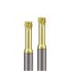 Solid Carbide Threading End Mill Metric Champagne Color Three Teeth For Titanium Alloy