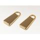 30 * 13 * 4mm Stocked Handbag Accessories Hardware Golden Zipper Pull For Bag