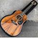 Top quality D45 KOA wood acoustic guitar, Solid spruce top, Abalone inlays etc