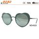 Women's heart  fashionable sunglasses with metal frame, UV 400 Protection Lens