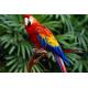 Animatronic Scarlet Macaw With Hairy , Life Size Models Of Animals