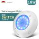 VDE 630LM Waterproof Led Swimming Pool Light 18W Switch Control