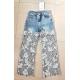 Lace Women Trending Jeans Denim Pants Custom Straight Trend Jeans ZY22S9222