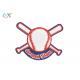 Professional Embroidered Baseball Patches Iron On Backing For Sportswear