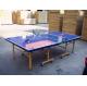 Indoor Outdoor Table Tennis Table , Blue Folding Ping Pong Table For Competition