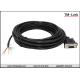 RS232 DB9 D-Sub 9pin female black PVC industrial data cable assembly