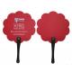 High quality red Plastic Hand held fan with CMYK printing Promotional Fan and pp hand fan