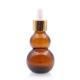 Glass Essential Oil Bottle Amber color Cucurbit Shaped