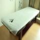 Dispoable Spunbond Non Woven Massage Table Bed Sheet With Facial Hole Pink Blue Color