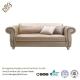 Modern Cream PU Leather Couch Corner Sofa Set / Leather Sectional Sofa
