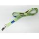 Nice Looking Blue Logo Dye Sublimation Lanyards Flat Polyester Material