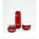 Custom Emulsion Red Cosmetic Glass Bottle And Jars 130ML 100ML 50ML 30ML