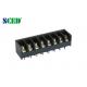 300V 15A Industrial Barrier Terminal Blocks With Right Angle Wire Inlet