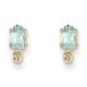Ladies Earring Earring 14K Gold Plated Oval Cut Topaz CZ Ladies Natural Gemstone Stud Earrings