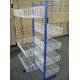 Two sided wire display racks with 10 wire shelves, adjustable feet for supermarket goods